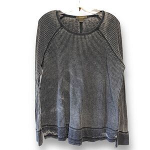 Natural Reflections Gray Rustic Long Sleeve‎ Pullover, Large